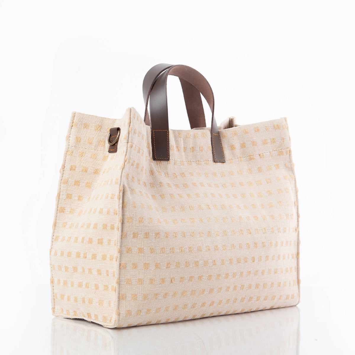 Jute & Leather Satchel